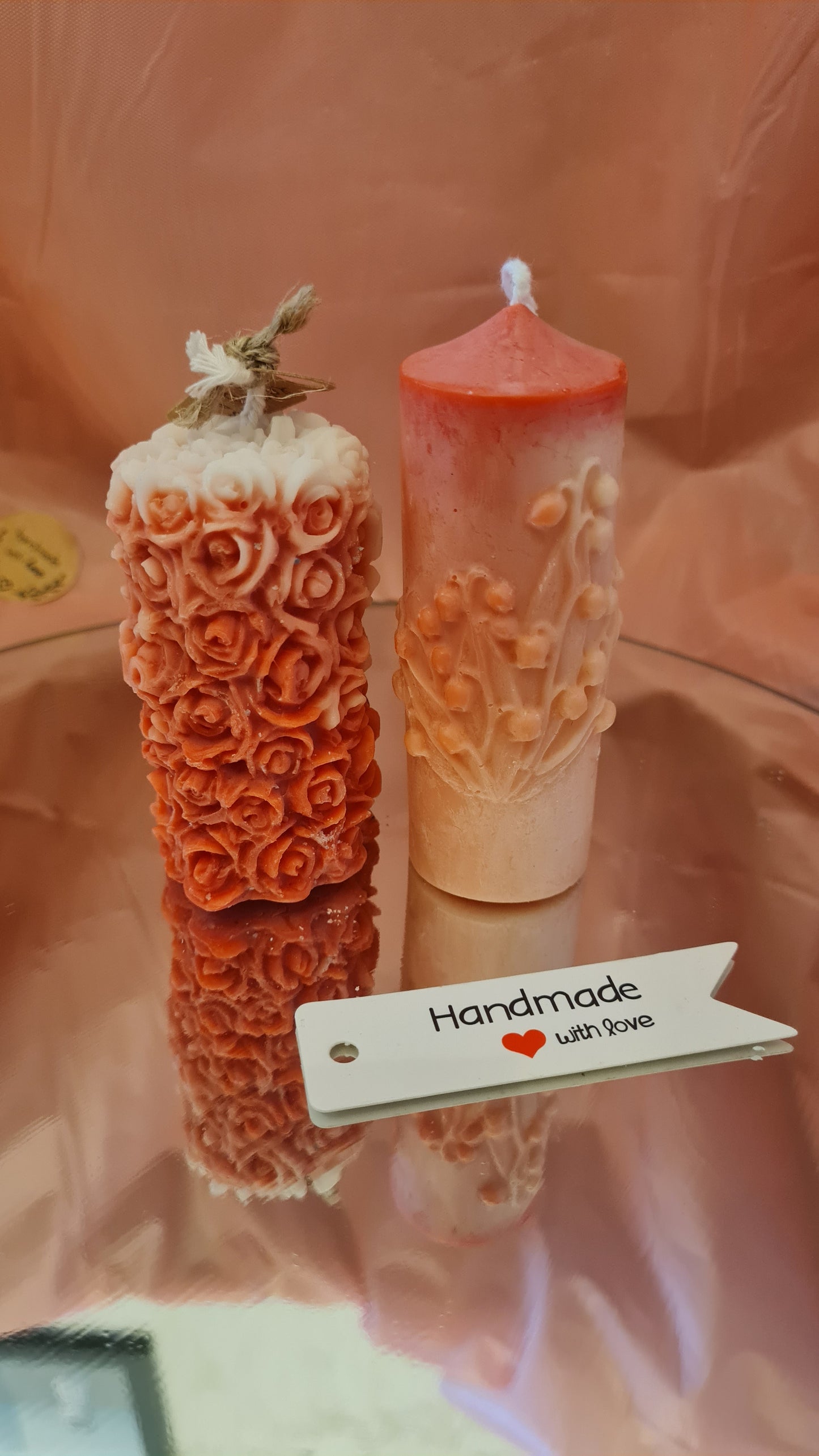 2 pillar candle Rose &Lily (135g)