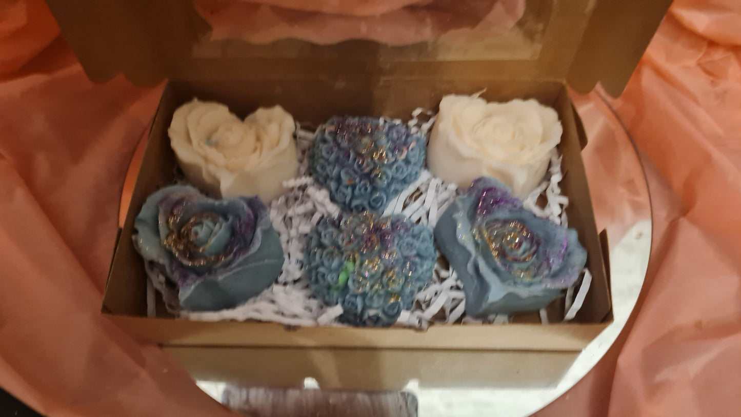 box with wax melt hearts (210g)