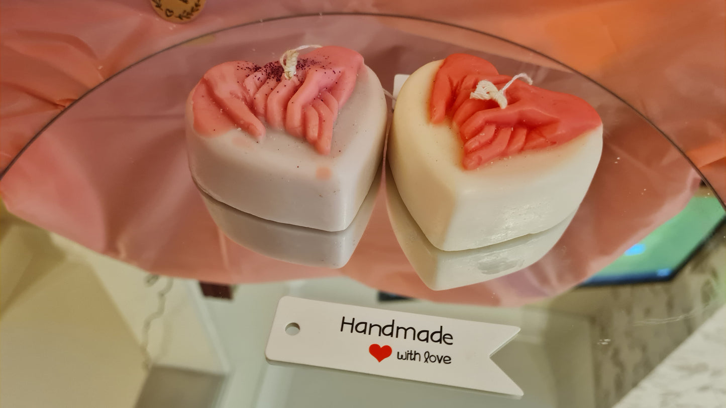 Hand In hand hart for Valentine's Day ,Wedding  gift.( 75g )