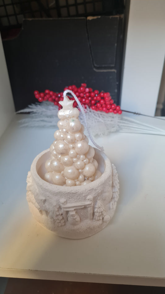 Snow town with Christmas tree"Candels Soya wax 100%natural