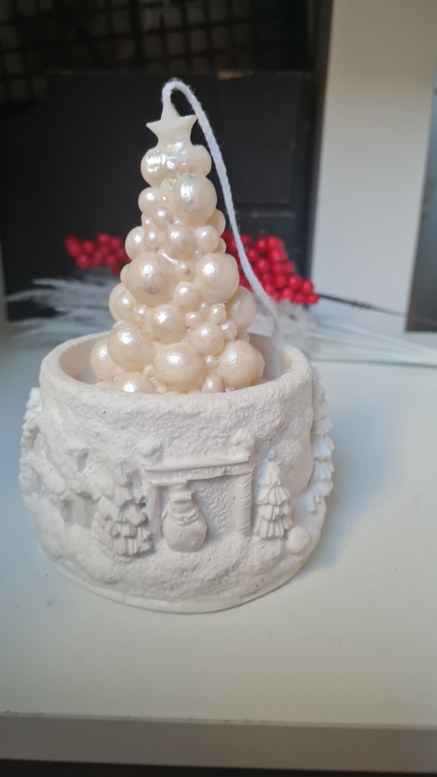 Snow town with Christmas tree"Candels Soya wax 100%natural